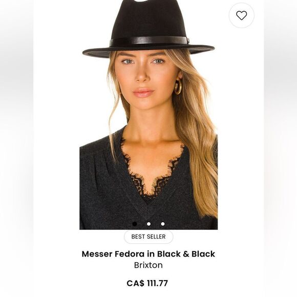 Brixton Messer Fedora 100% Wool Size Small - Picture 13 of 13